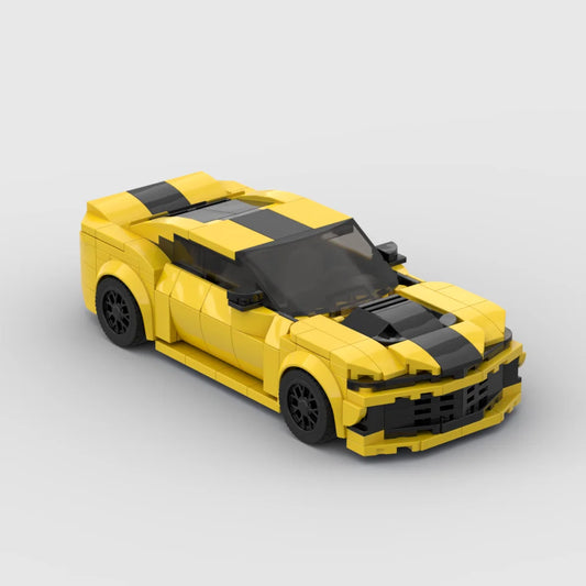 TurboBrick® Yellow Camaro Muscle – Samochód z Klocków