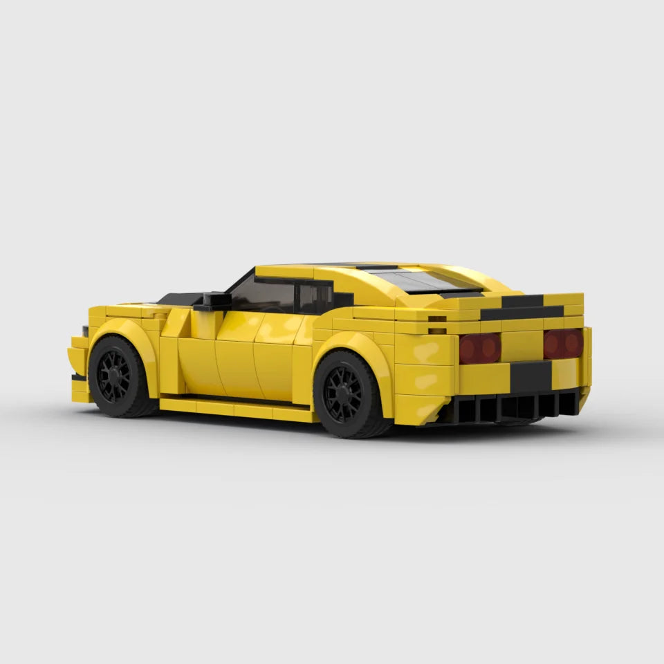 TurboBrick® Yellow Camaro Muscle – Samochód z Klocków