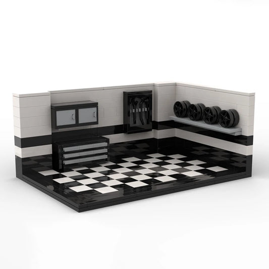 TurboBrick® Modular Garage Showcase – Parking z Klocków na Samochody