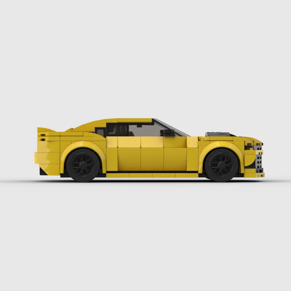 TurboBrick® Yellow Camaro Muscle – Samochód z Klocków