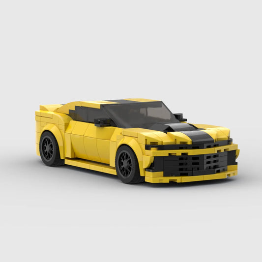 TurboBrick® Yellow Camaro Muscle – Samochód z Klocków